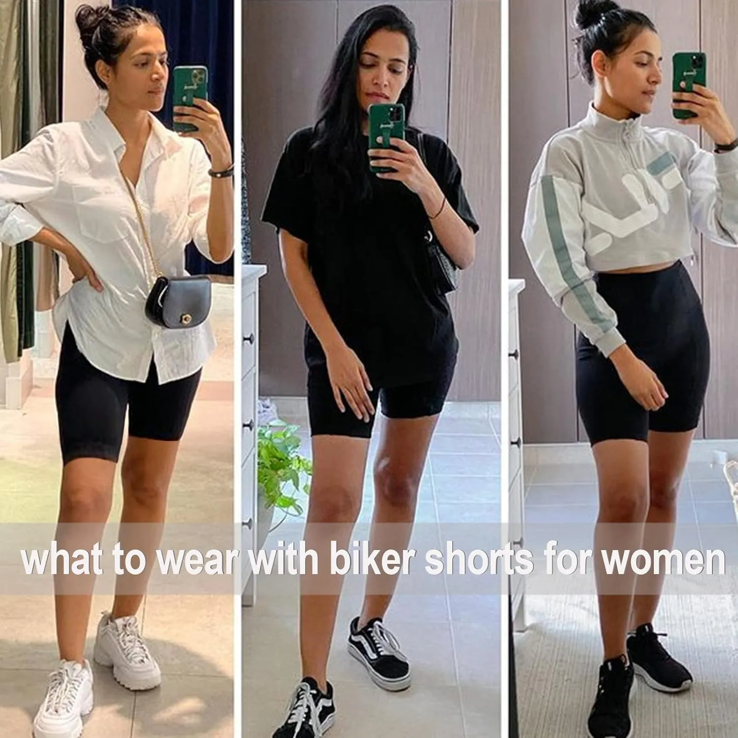 3 Pack Biker Shorts for Women  8"/5"/3" High Waisted Tummy Control Workout Yoga Running Athletic Shorts