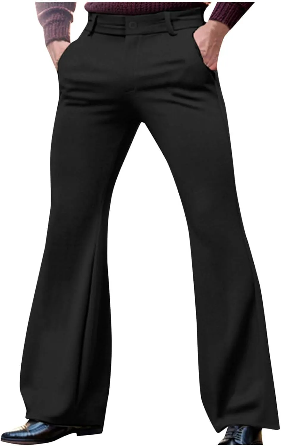 70s Disco Pants for Men,Mens Bell Bottom Jeans Pants,Slim Fit Retro Flared Trousers Vintage Denim Pants Jeans for Men