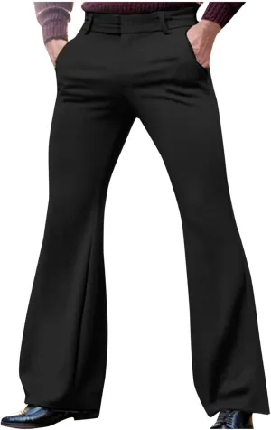70s Disco Pants for Men,Mens Bell Bottom Jeans Pants,Slim Fit Retro Flared Trousers Vintage Denim Pants Jeans for Men