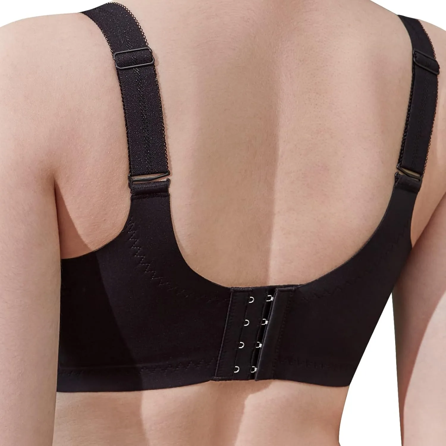 AILIVIN 32-42(B-DDD) Lightly Latex Lined Cup Wirefree Unpadded Full Coverage Plus Size Minimizer Bra