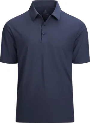 Alex Vando Mens Seamless Golf Shirt Moisture Wicking Quick-Dry Tailored Fit Polo Shirts