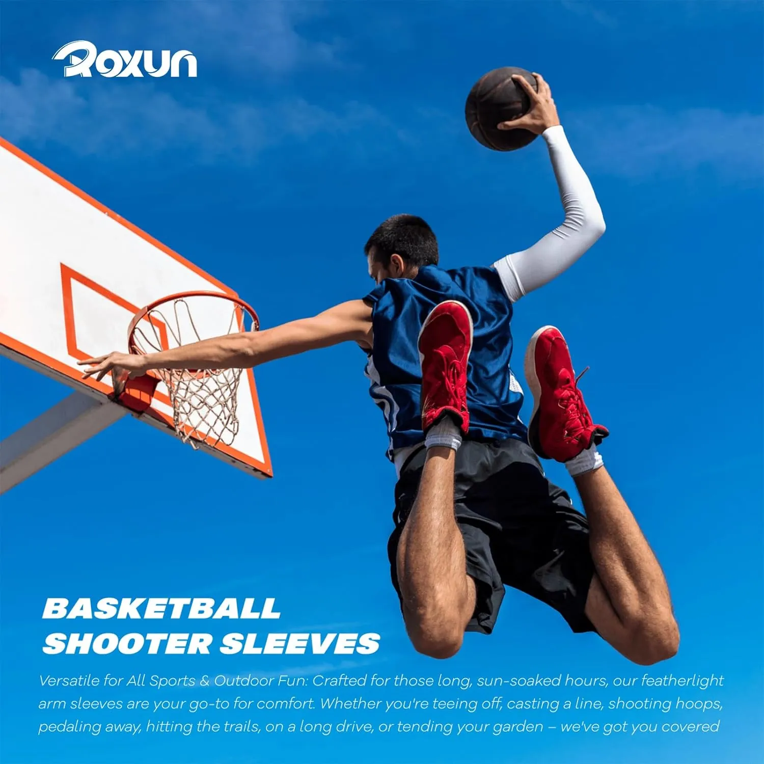 Arm Sleeves, Cooling UV Sun Protection Sports Compression for Men/Women
