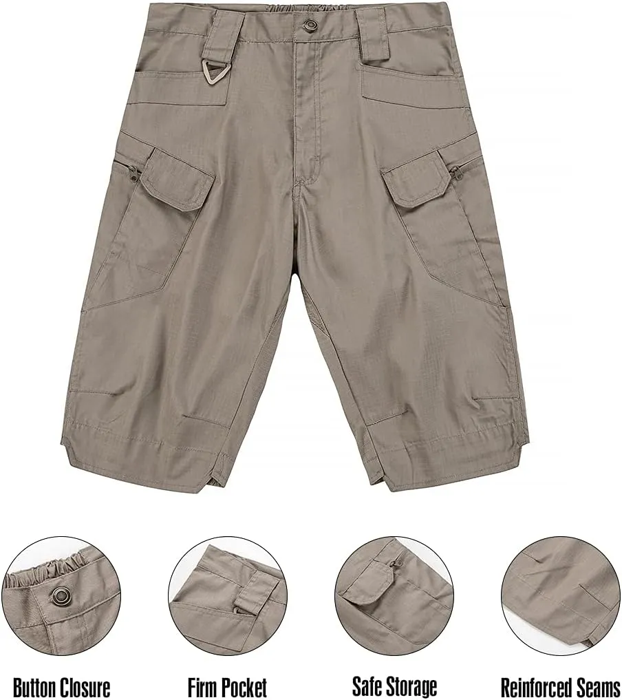AUTIWITUA Men's Waterproof Tactical Shorts Outdoor Lightweight Quick Dry Breathable Hiking Fishing Cargo Shorts
