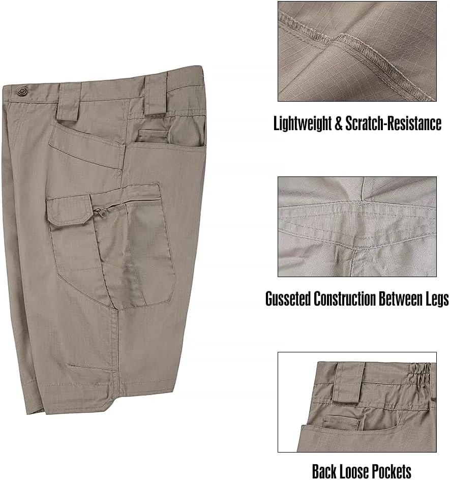 AUTIWITUA Men's Waterproof Tactical Shorts Outdoor Lightweight Quick Dry Breathable Hiking Fishing Cargo Shorts