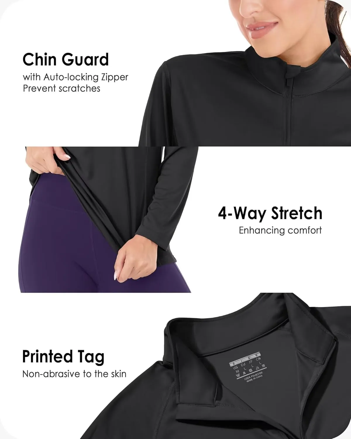 Boladeci Women's 1/4 Zip UPF 50  Sun Shirts Long Sleeve Golf Shirts UV Protection Lightweight Swim Athletic Tops Quick Dry