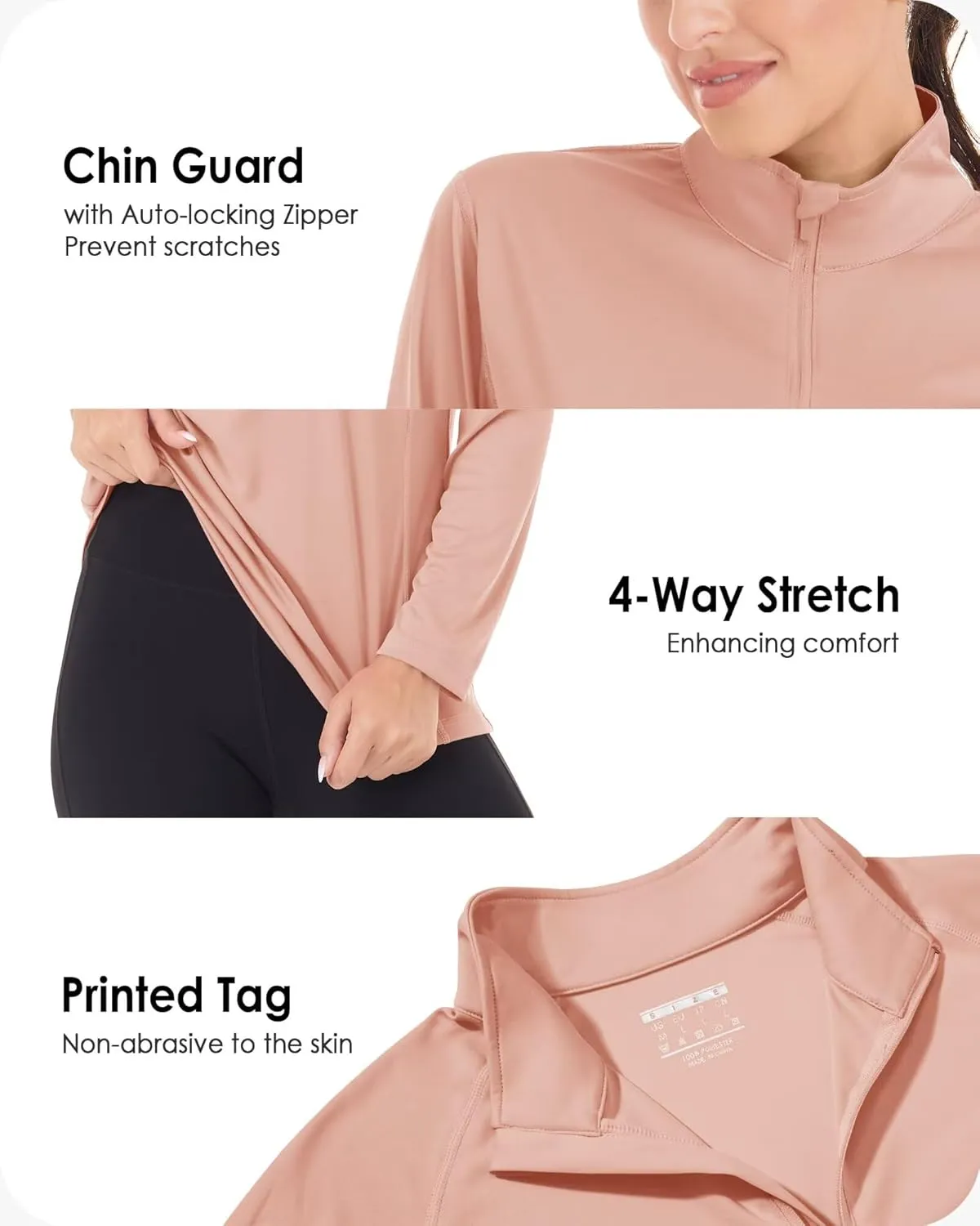 Boladeci Women's 1/4 Zip UPF 50  Sun Shirts Long Sleeve Golf Shirts UV Protection Lightweight Swim Athletic Tops Quick Dry