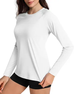 Boladeci Women's Sun Shirts UPF 50  UV Protection Rash Guard Long Sleeve Swim Shirts Quick Dry Lightweight Workout Tops