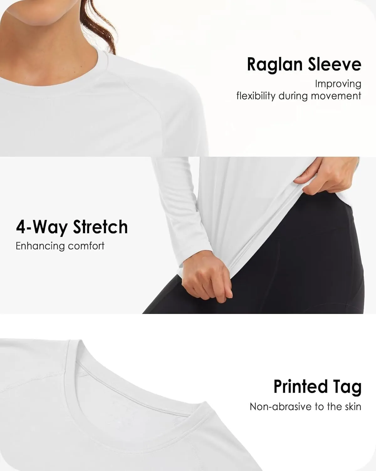 Boladeci Women's Sun Shirts UPF 50  UV Protection Rash Guard Long Sleeve Swim Shirts Quick Dry Lightweight Workout Tops