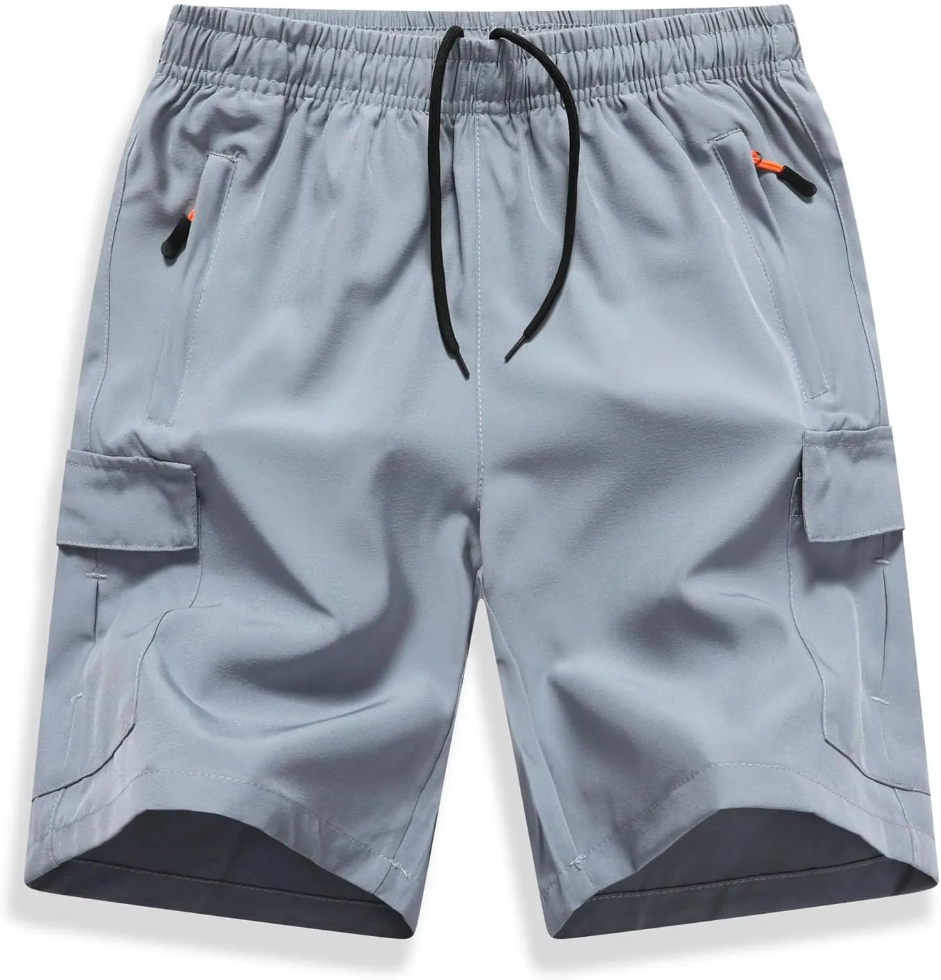 Boys Cargo Shorts, Outdoor Quick Dry Hiking Shorts, Lightweight Athletic Short with Zipper Pockets
