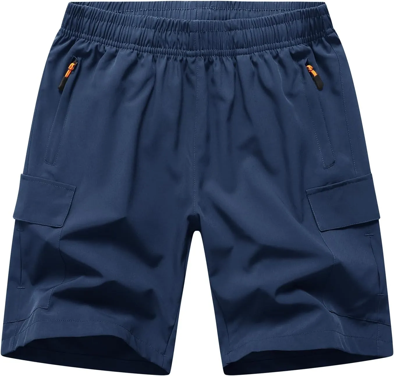 Boys Cargo Shorts, Outdoor Quick Dry Hiking Shorts, Lightweight Athletic Short with Zipper Pockets