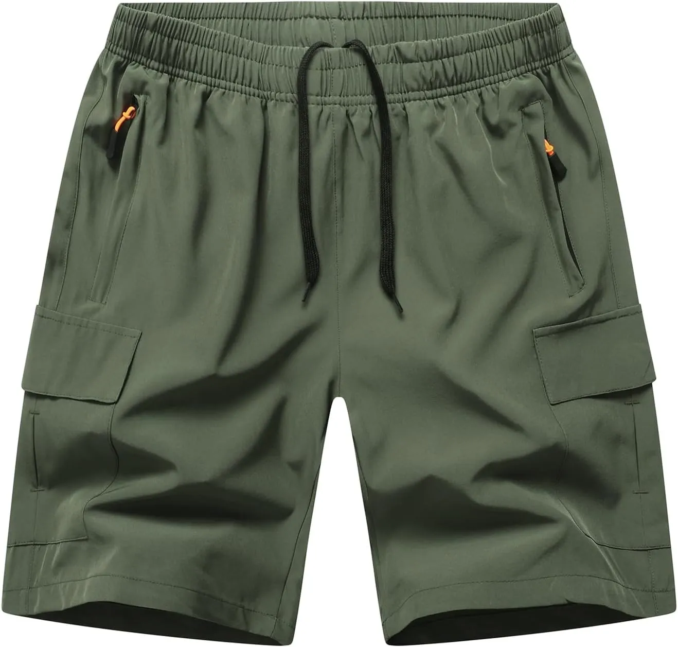 Boys Cargo Shorts, Outdoor Quick Dry Hiking Shorts, Lightweight Athletic Short with Zipper Pockets
