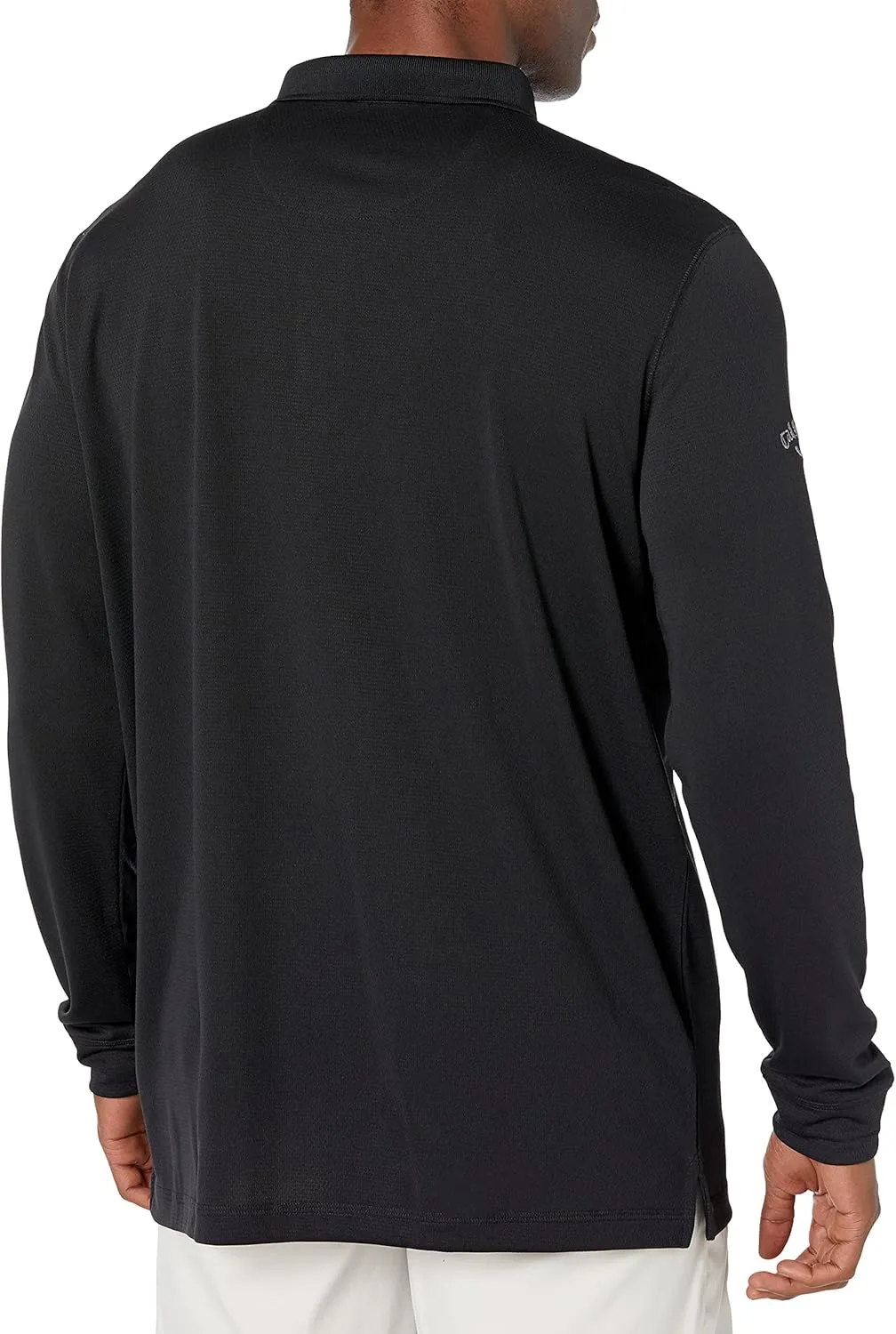 Callaway Mens Long Sleeve Core Performance Polo, Opti-Dri Technology, Sun Protection, Golf Polo Shirts for Men