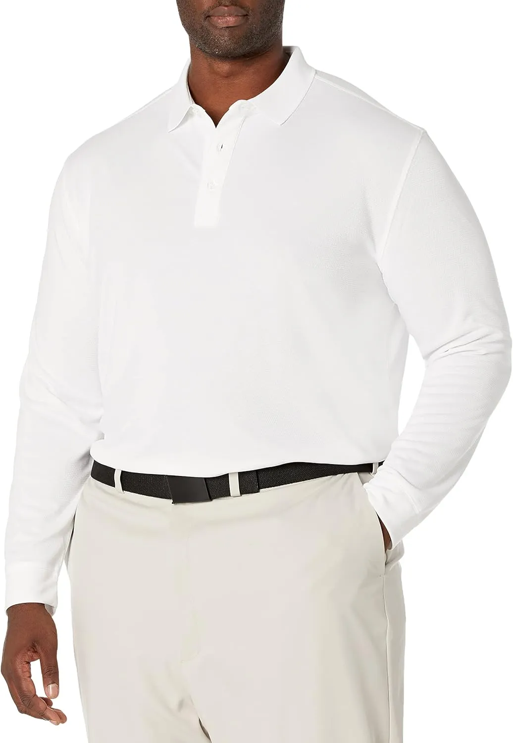 Callaway Mens Long Sleeve Core Performance Polo, Opti-Dri Technology, Sun Protection, Golf Polo Shirts for Men