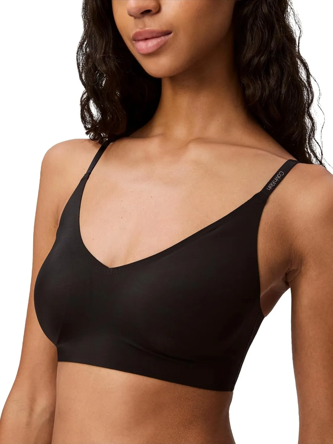 Calvin Klein Women's Invisibles Comfort Lightly Lined Seamless Wireless Triangle Bralette Bra