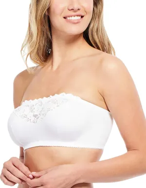 Carole Martin Strapless Bras for Women, Wireless Womens Bandeau Bra from Small to Plus Size