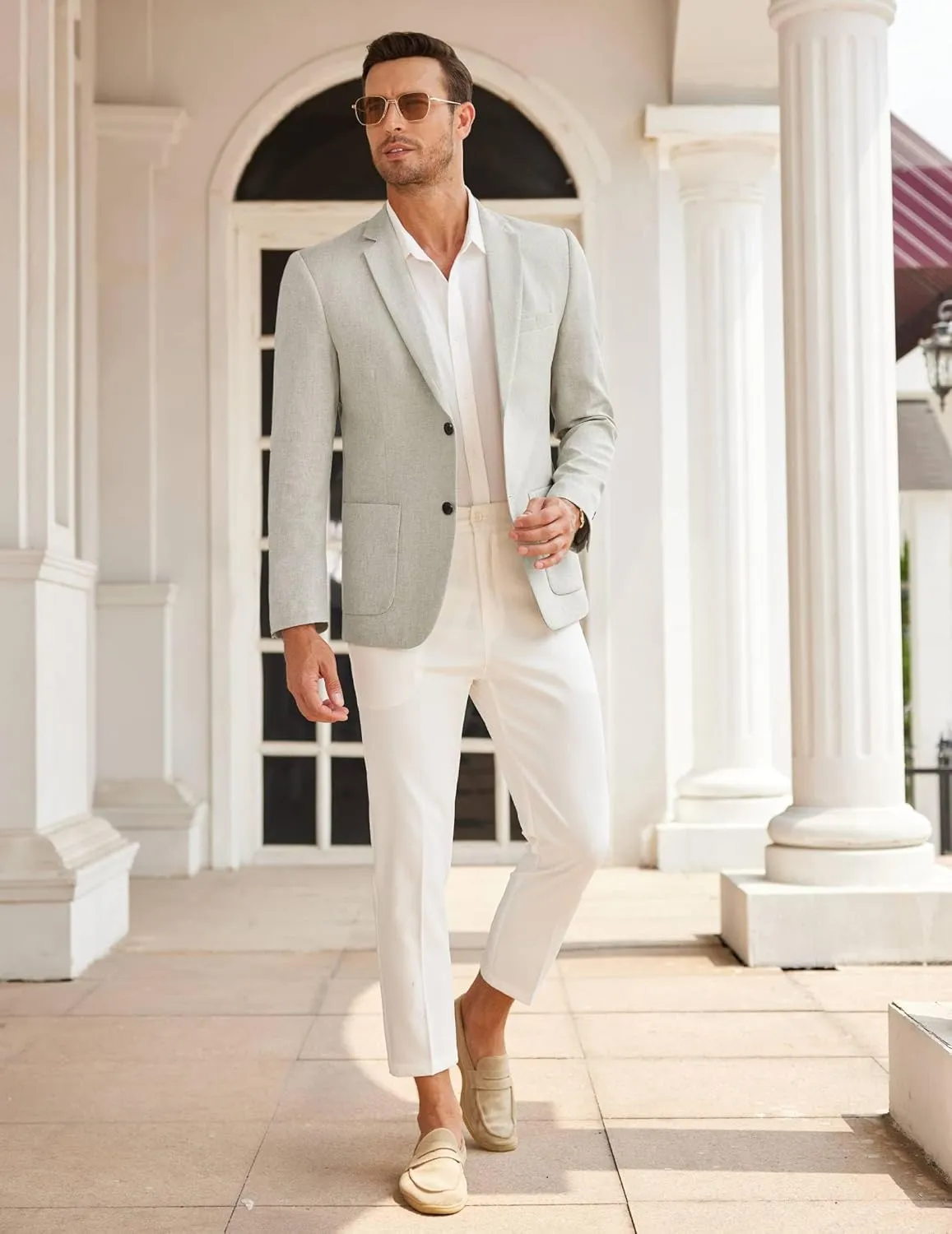 COOFANDY Mens Casual Blazer Sport Coat Lightweight Two Button Business Suit Jackets