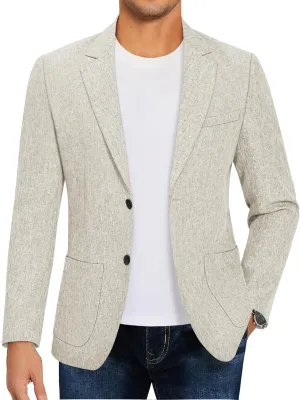 COOFANDY Mens Casual Blazer Sport Coat Lightweight Two Button Business Suit Jackets