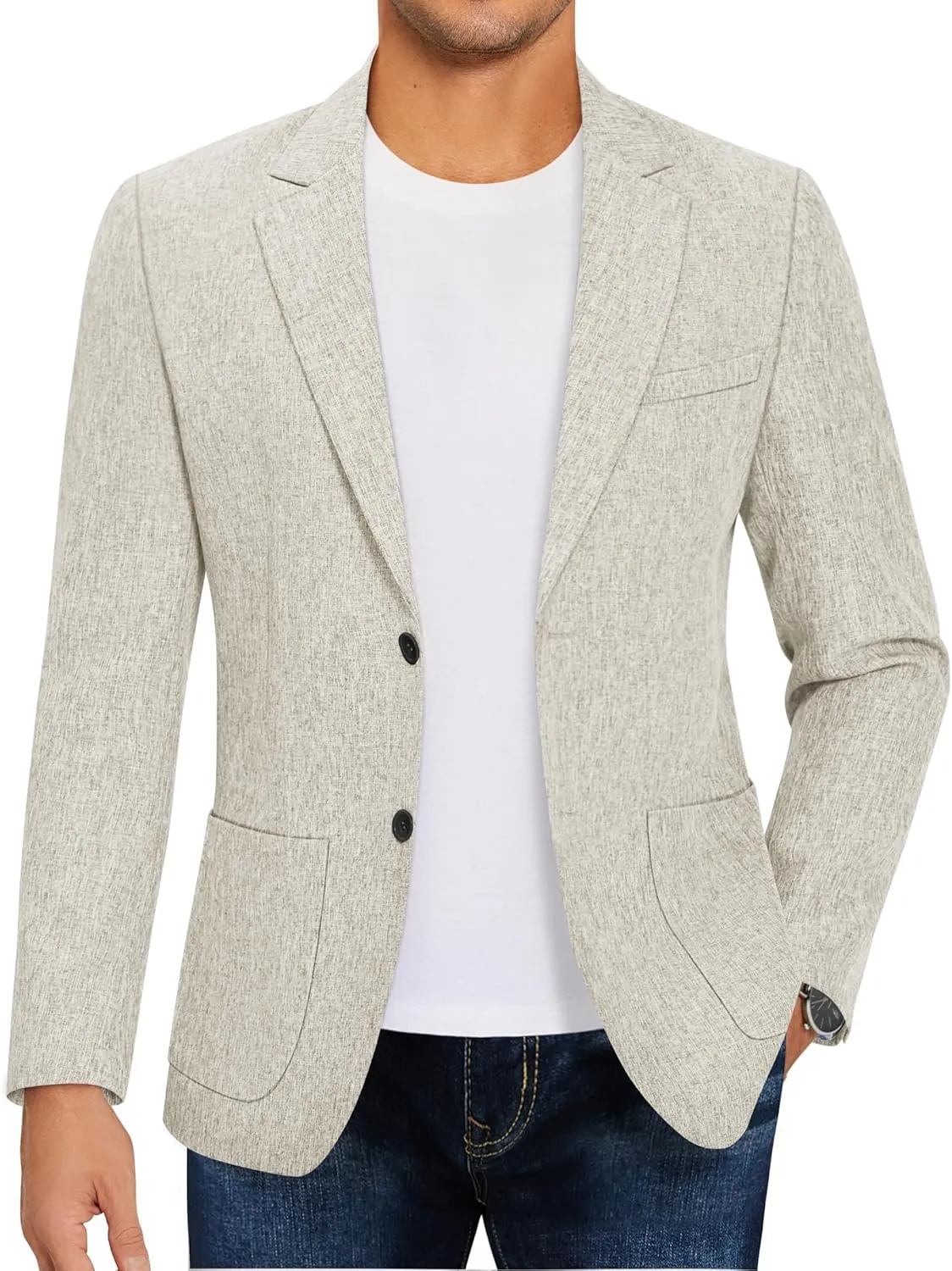 COOFANDY Mens Casual Blazer Sport Coat Lightweight Two Button Business Suit Jackets