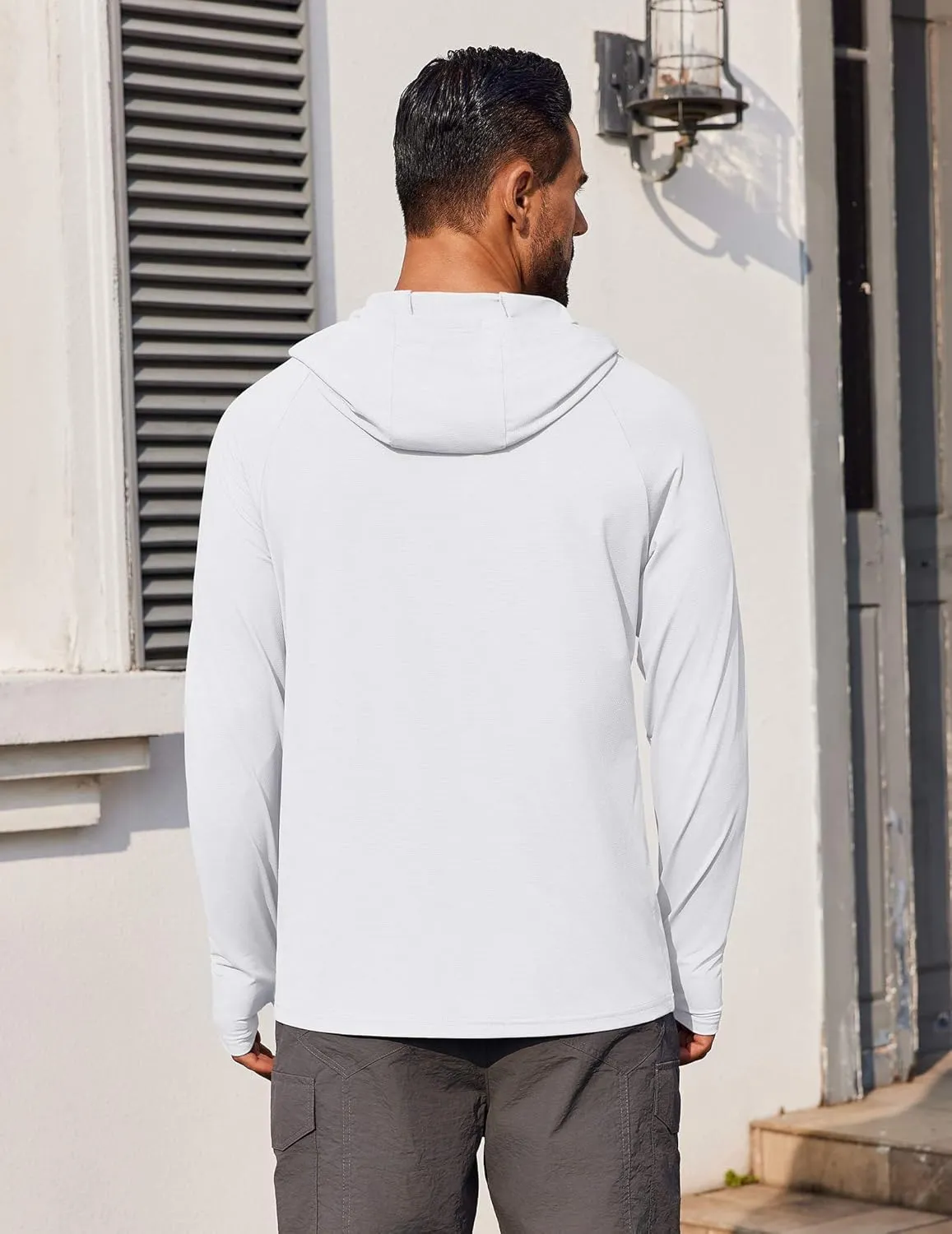 COOFANDY Mens UPF 50  Hoodie Shirts Long Sleeve Rash Guard Sun Protection Fishing Shirts Lightweight Quick Dry Hoodies
