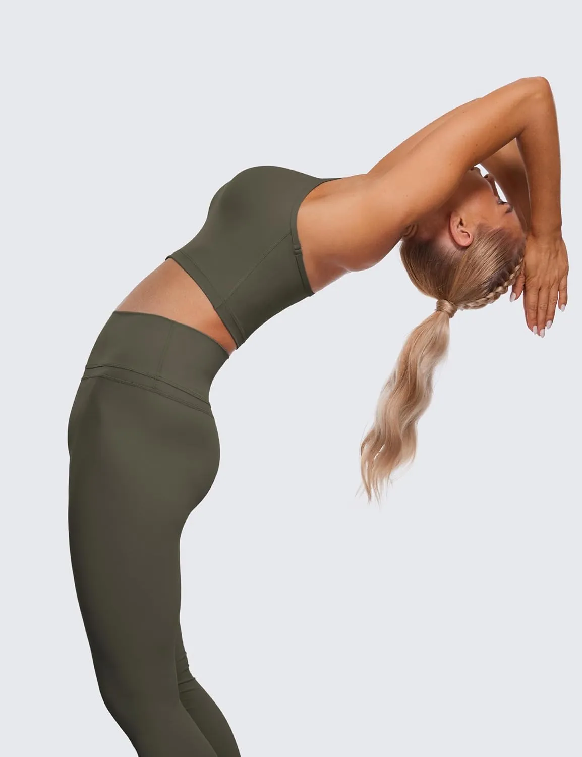 CRZ YOGA Womens Butterluxe Y Back Longline Sports Bras - Spaghetti Straps Racerback Padded Yoga Workout Crop Tank Top