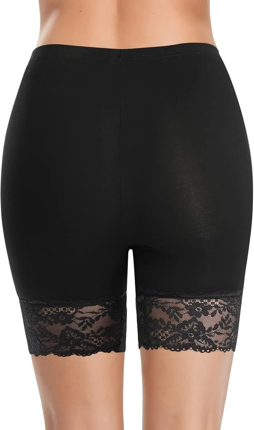 DERCA Womens Lace Slip Shorts for Under Dresses Anti Chafing Underwear Mid Thigh Boyshorts Panties Under Skirts