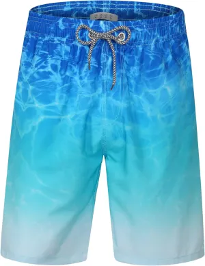 ELETOP Men's Swim Trunks Quick Dry Bathing Suit Swimming Board Shorts Mesh Lining Beach Swimwear