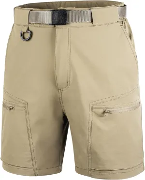 FREE SOLDIER Men's Cargo Hiking Shorts with Belt Lightweight Quick Dry Tactical Shorts with Pockets for Casual Work Golf