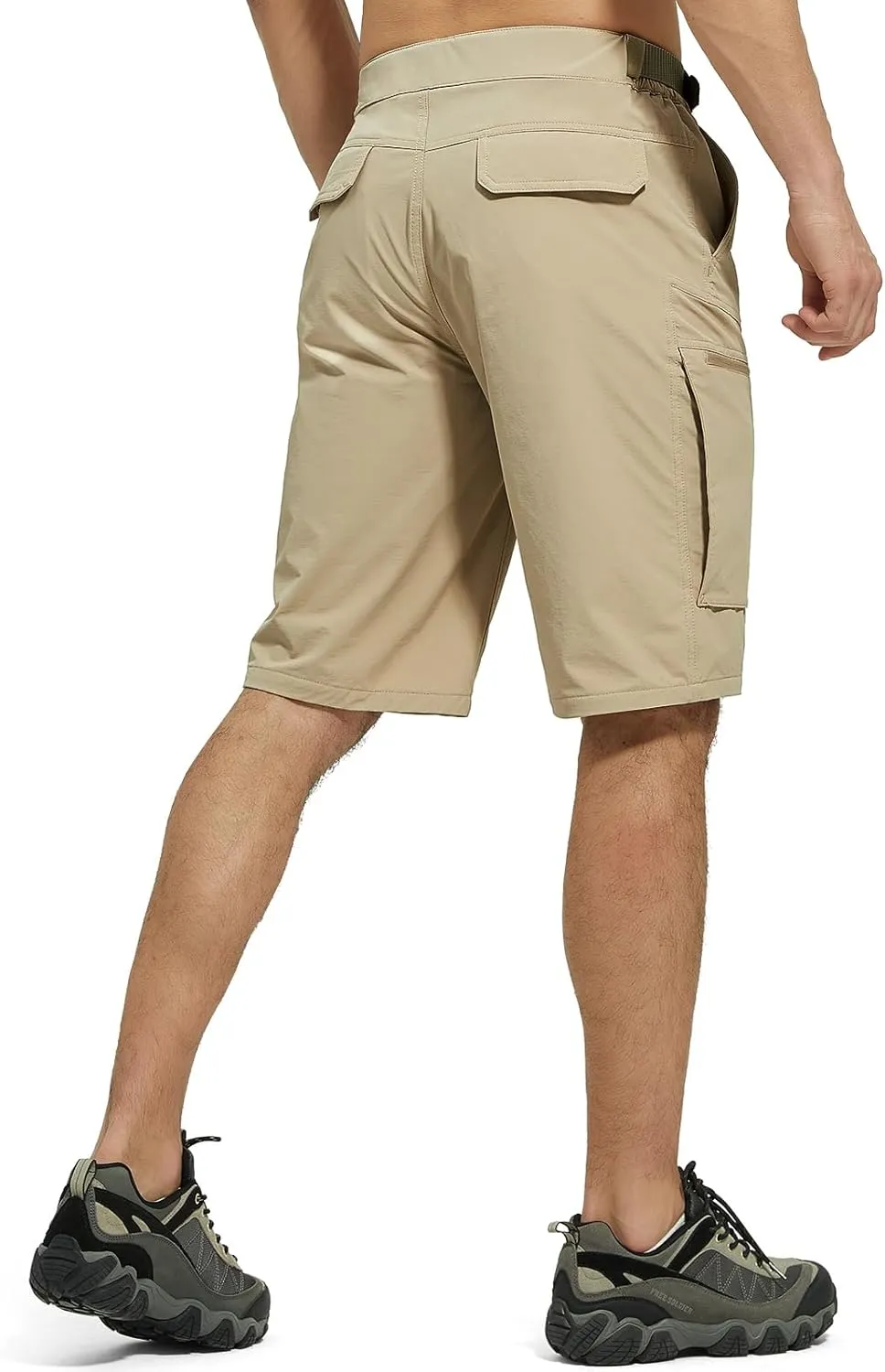 FREE SOLDIER Men's Cargo Hiking Shorts with Belt Lightweight Quick Dry Tactical Shorts with Pockets for Casual Work Golf