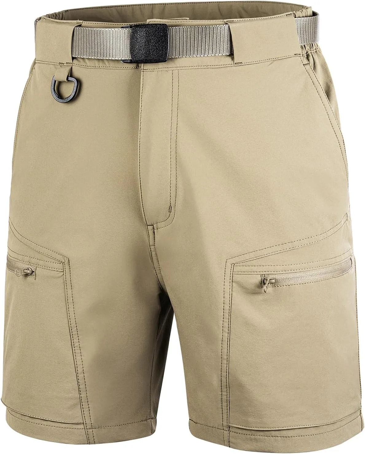 FREE SOLDIER Men's Cargo Hiking Shorts with Belt Lightweight Quick Dry Tactical Shorts with Pockets for Casual Work Golf