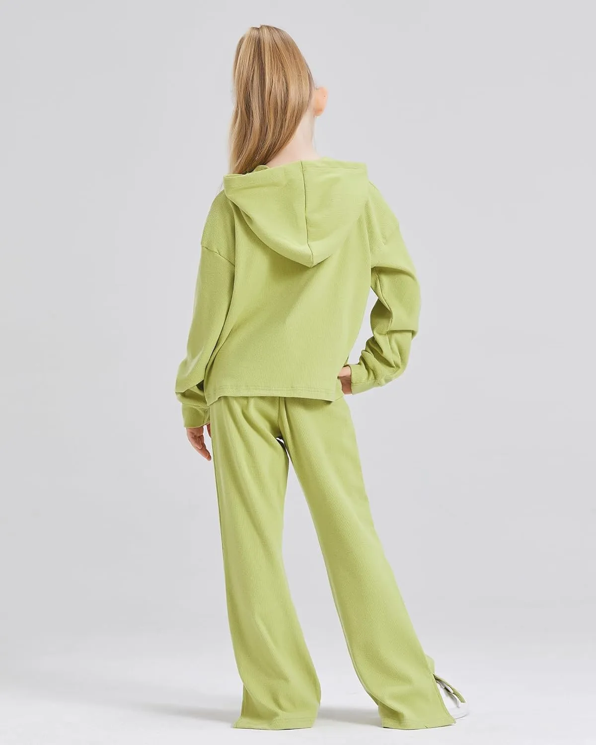 Girls' Clothing Sets 2 Piece Hoodie Long Sleeve Shirts Bell Bottom Cute 2025 Spring Outfits Sweatsuits