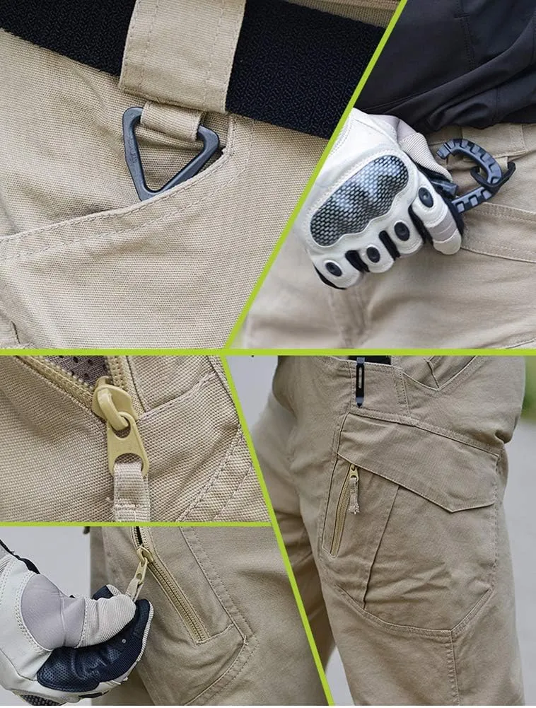 LABEYZON Men's Casual Cargo Work Pants Outdoor Lightweight Military Tactcial Pants for Men with 9 Pockets