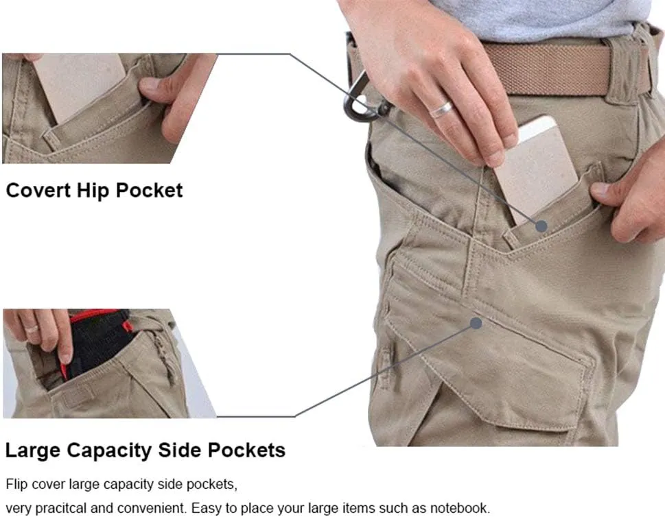 LABEYZON Men's Casual Cargo Work Pants Outdoor Lightweight Military Tactcial Pants for Men with 9 Pockets