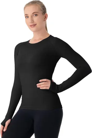 MathCat Seamless Workout Shirts for Women Long Sleeve Yoga Tops Sports Running Shirt Breathable Athletic Top Slim Fit