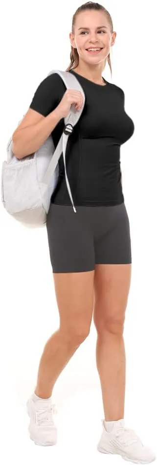 MathCat Workout Shirts for Women Short Sleeve, Workout Tops for Women, Quick Dry Gym Athletic TopsSeamless Yoga Shirts