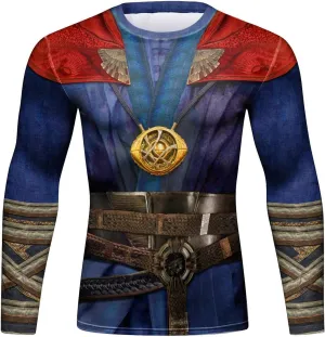 Men's Anime Series Compression Sports Shirt Skin Running Long Sleeve Tee