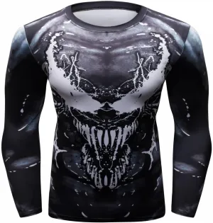 Men's Anime Series Compression Sports Shirt Skin Running Long Sleeve Tee