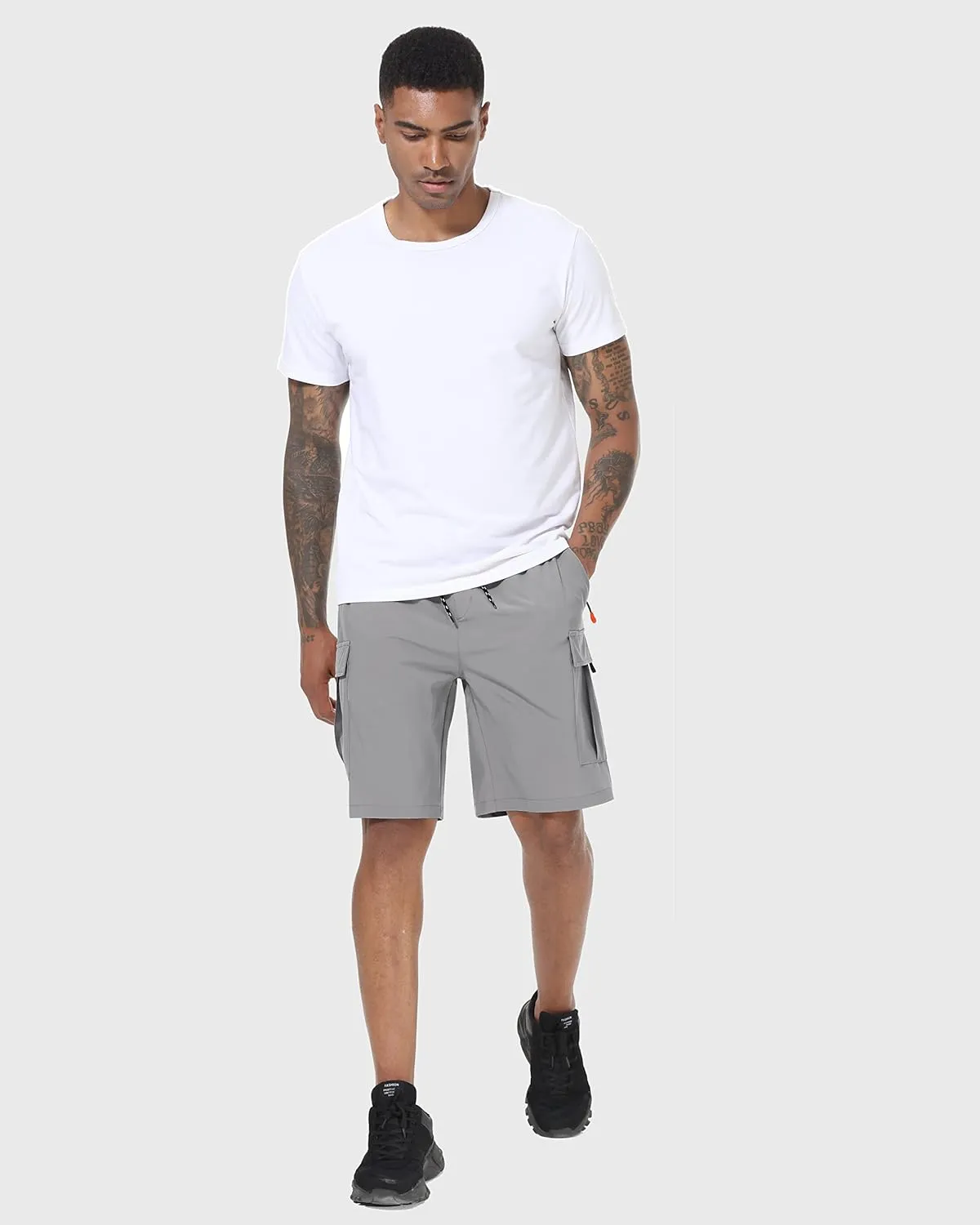 Men's Cargo Shorts Quick Dry Lightweight Stretch Hiking Shorts for Men with 5 Pockets No Lining