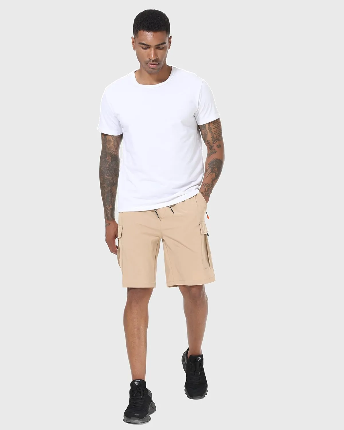 Men's Cargo Shorts Quick Dry Lightweight Stretch Hiking Shorts for Men with 5 Pockets No Lining