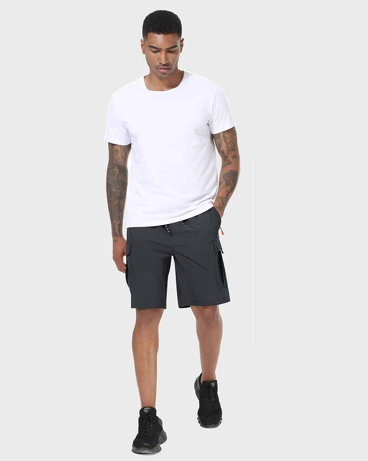 Men's Cargo Shorts Quick Dry Lightweight Stretch Hiking Shorts for Men with 5 Pockets No Lining
