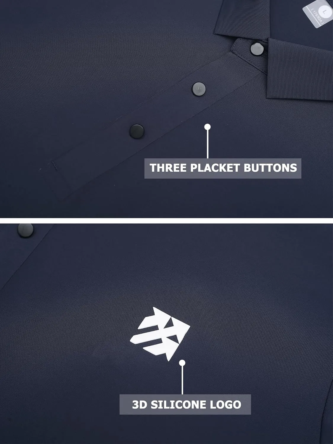 Mens Performance Polo Shirts Seamless Tech Golf Pickleball Shirts for Men Quick Dry Moisture Wicking