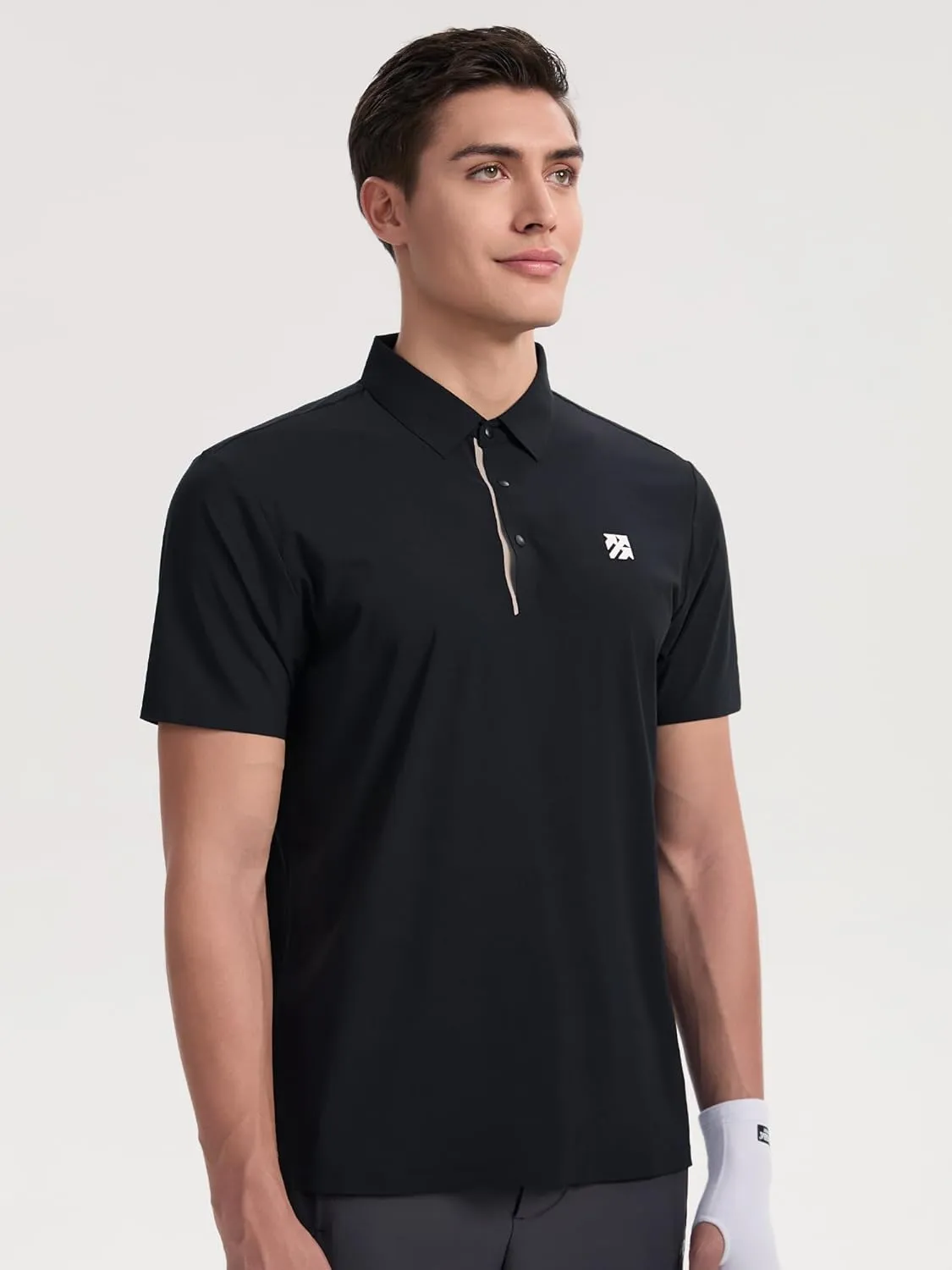 Mens Performance Polo Shirts Seamless Tech Golf Pickleball Shirts for Men Quick Dry Moisture Wicking