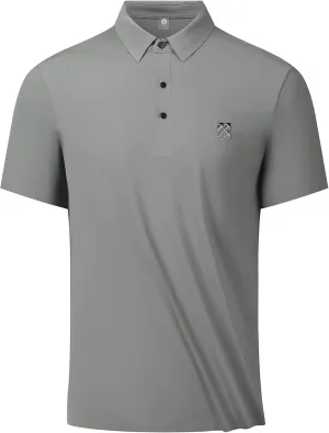 Mens Performance Polo Shirts Seamless Tech Golf Pickleball Shirts for Men Quick Dry Moisture Wicking
