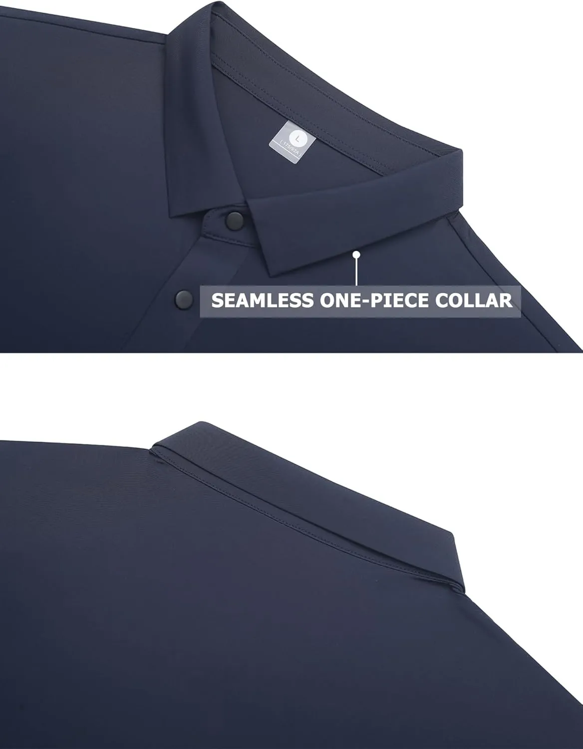 Mens Performance Polo Shirts Seamless Tech Golf Pickleball Shirts for Men Quick Dry Moisture Wicking