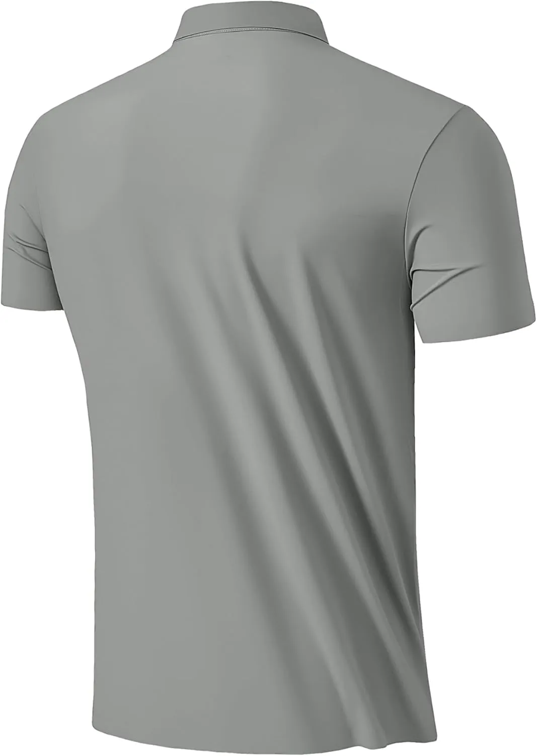 Mens Performance Polo Shirts Seamless Tech Golf Pickleball Shirts for Men Quick Dry Moisture Wicking