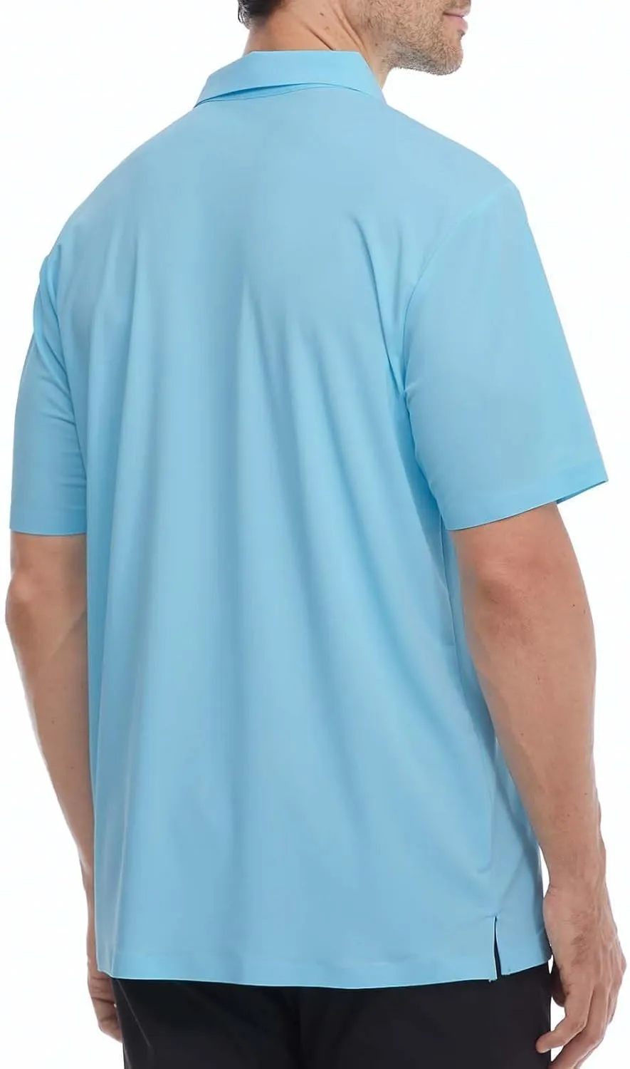 Mens Polo Shirts Seamless Golf Shirts Short Sleeve Quick-Dry Polo for Men