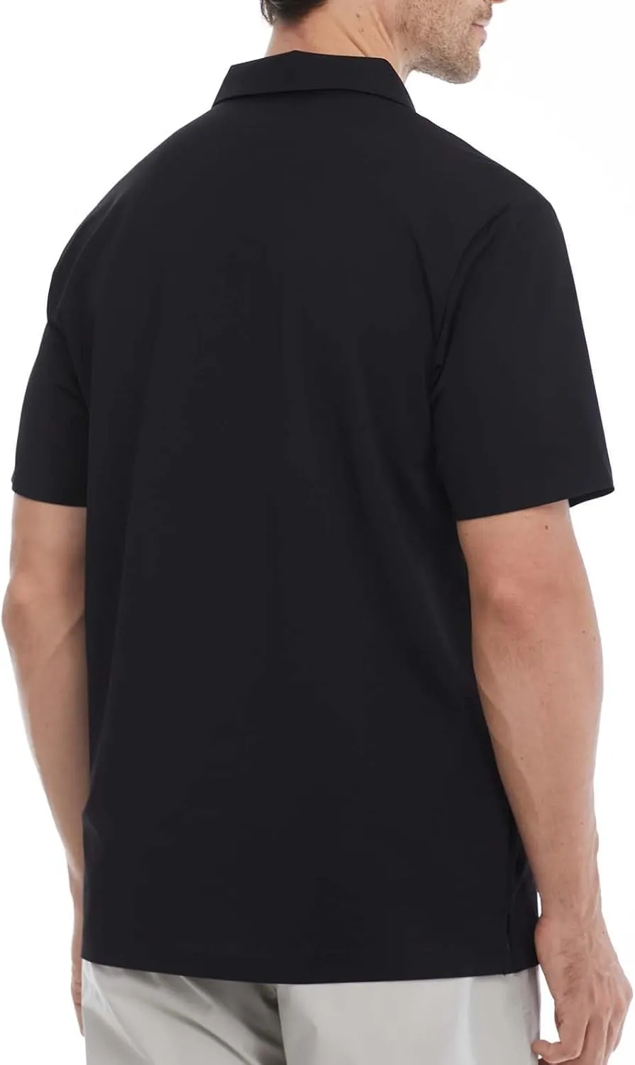 Mens Polo Shirts Seamless Golf Shirts Short Sleeve Quick-Dry Polo for Men