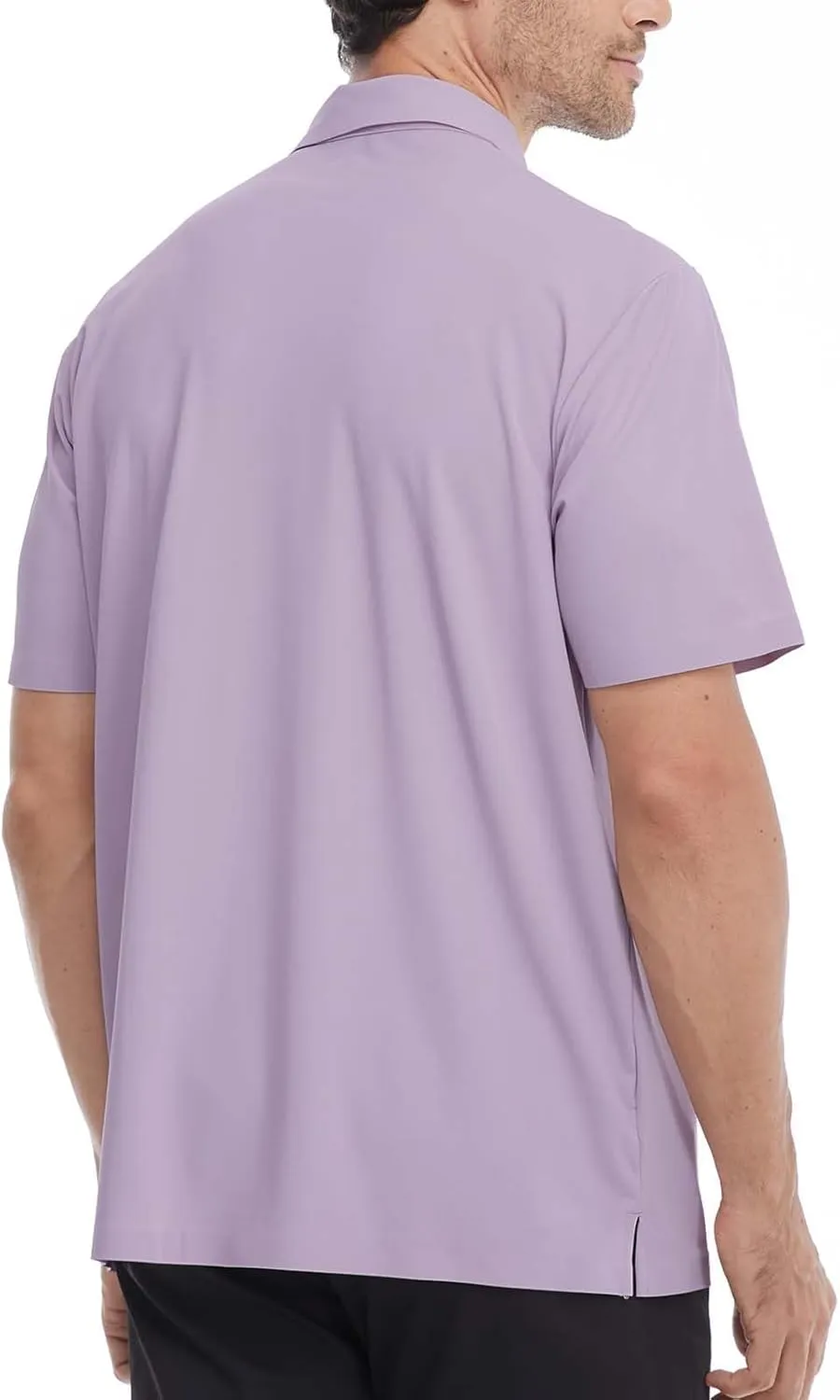 Mens Polo Shirts Seamless Golf Shirts Short Sleeve Quick-Dry Polo for Men
