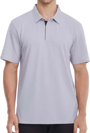 Mens Polo Shirts Seamless Golf Shirts Short Sleeve Quick-Dry Polo for Men