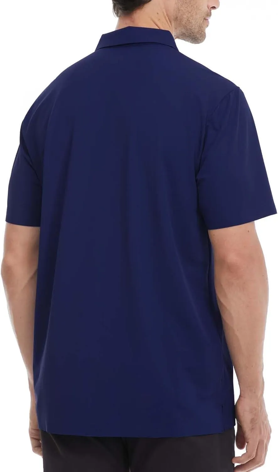 Mens Polo Shirts Seamless Golf Shirts Short Sleeve Quick-Dry Polo for Men