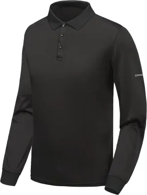 Men's Quick Dry Long Sleeve Polo Shirt Moisture Wicking UV Protection Sports T-Shirt